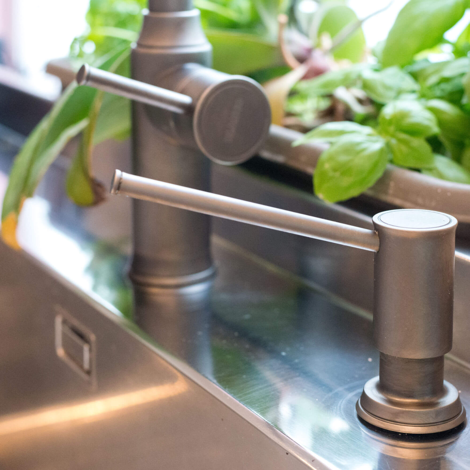 Stainless Steel Sink and Tap Detail