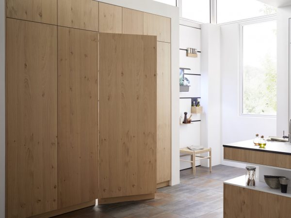 Concealed door to utility area