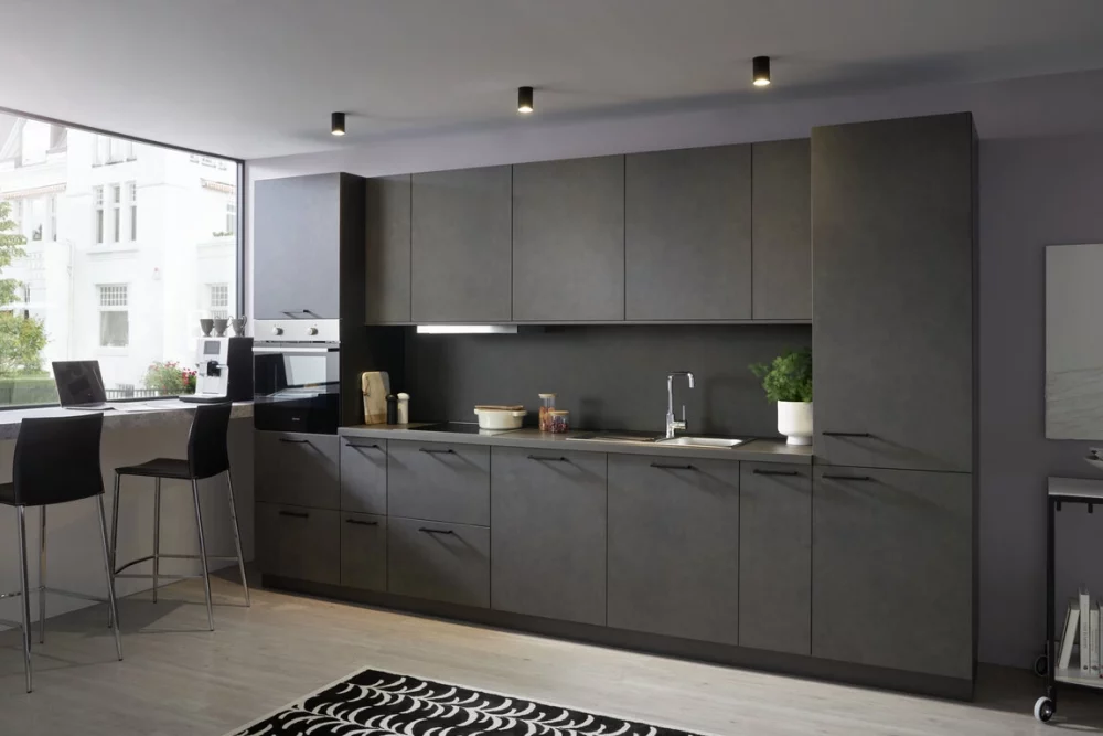 Concrete slate grey kitchen